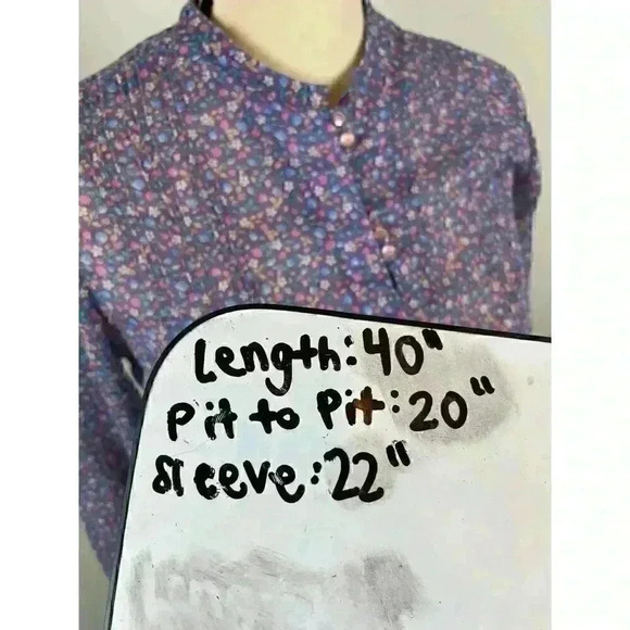 Vtg 70's David Warren Maxi Floral Peasant Dress Pleated Sheer Women's 6 Prairie - Picture 10 of 12